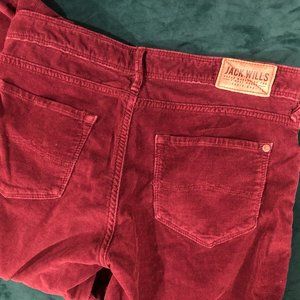 Jack Wills Red Corduroy Pants
